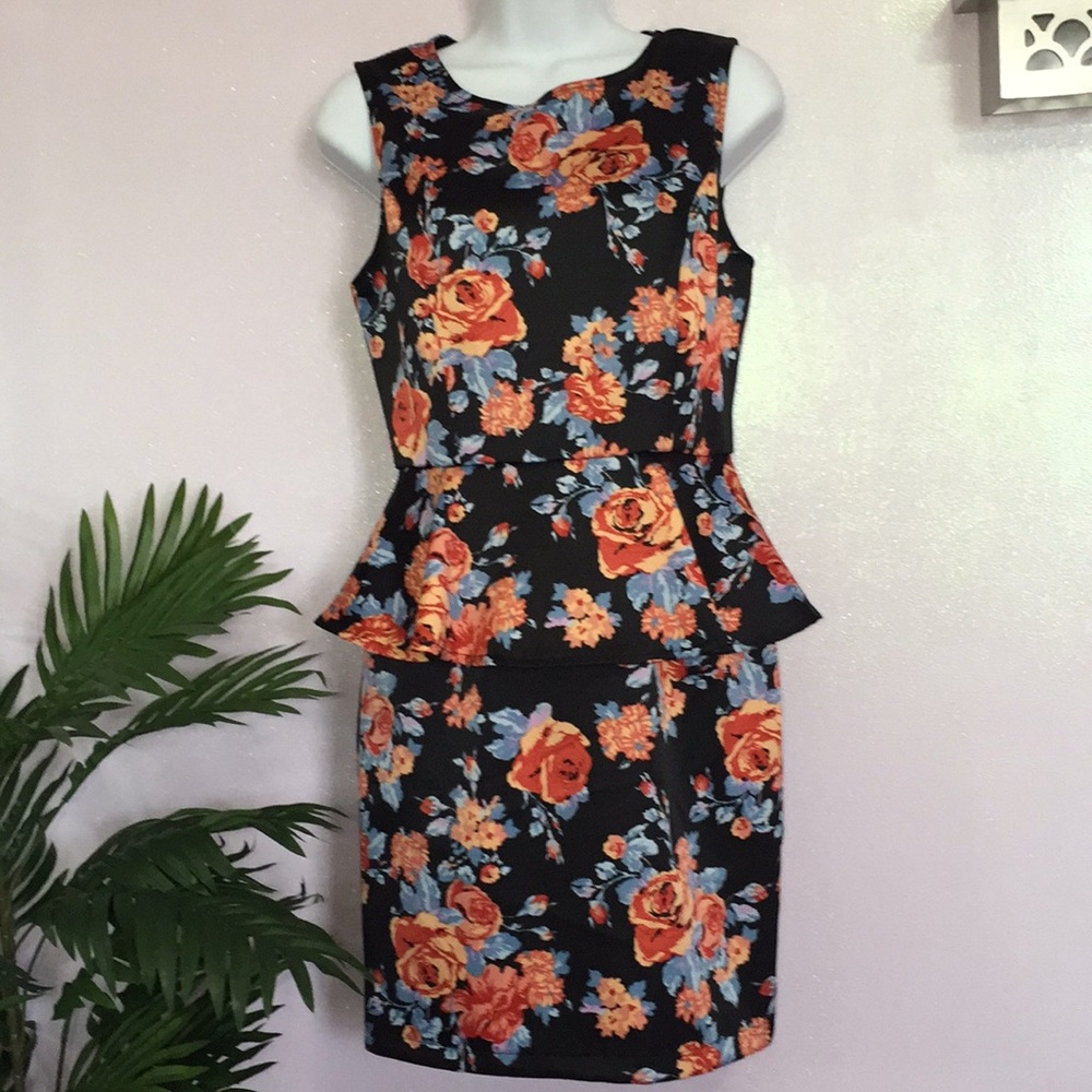 F21 Peplum Style Floral Dress
